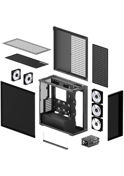Arctıc Xtender Usb-c Temperli Cam Panel Dahili Argb Fanlar 420mm Sıvı Soğutma Destekli Kule Tipi Mat Siyah Bilgisayar Kasası