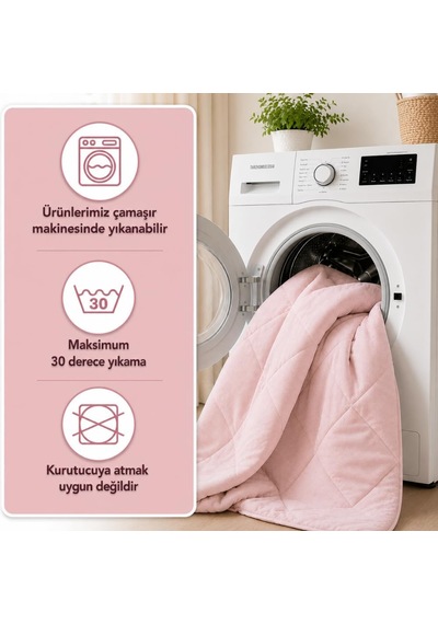 Pudra Soft Silikon Yorgan Çift Kişilik 195 215 Çok Renkli