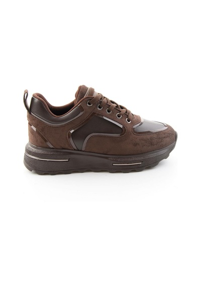 Bambi Kahve Kahve Süet Kadın Sneaker K01313003072 Kahve Rengi