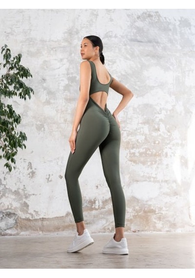 Arkası Büzgülü Scrunch Butt Spor Tayt Tulum