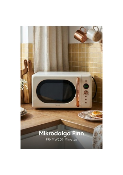 Fressi FR-MW207 Retro Minetta 20 L Izgara Raflı Mikrodalga Fırın