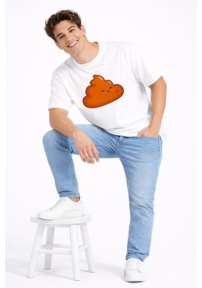 Nevermind Sevgili Kombini Eğlenceli Baskılı Çift Tişört Oversize Unisex Par Beyaz