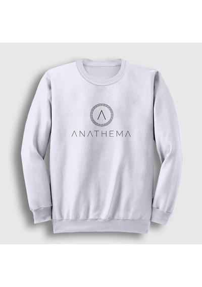 Presmono Unisex A Anathema Sweatshirt Beyaz