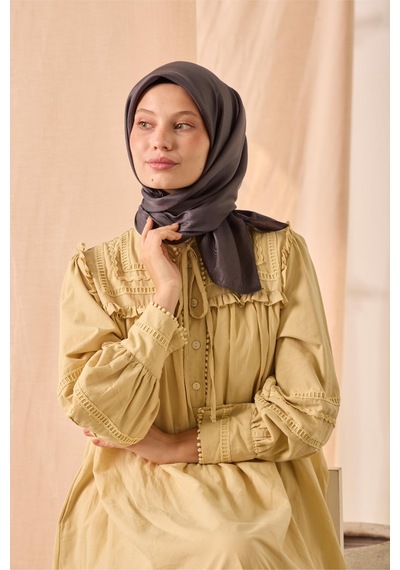 Silk Home Düz Shiny Eşarp 75006-79 füme