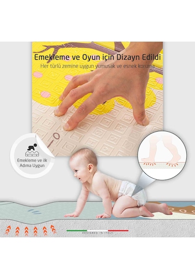 Elele Carla Katlanabilir Oyun Matı Oyun Halısı 180x200x1 Cm Xfd215 Carla