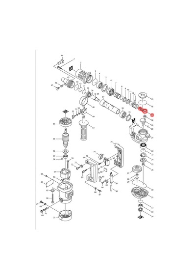 Makita HR3520B Rod Pley Kapağı Ürün Kodu 315248-4