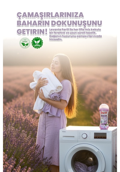 Parill Lavanta Kokulu Granül Yumuşatıcı Organik, Vegan, Yerli Üretim 200g / 20 Yıkama Tekli