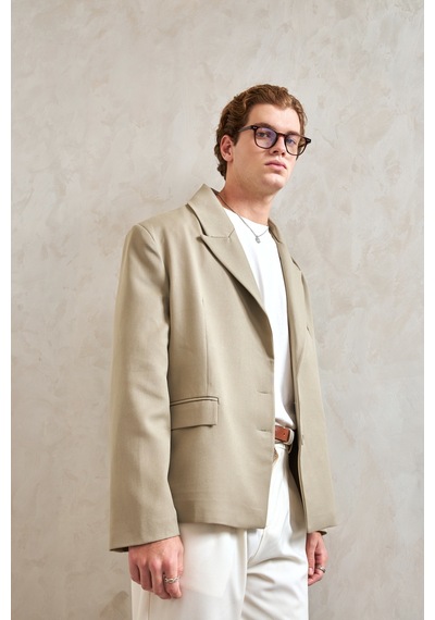 Hyman Erkek Oversize Blazer Ceket Haki