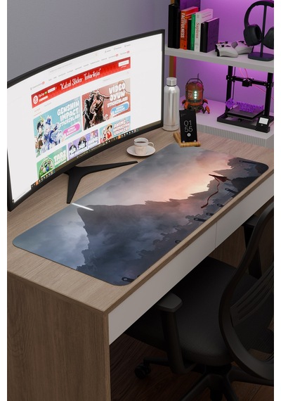 Journey Kaymaz Dikişli Kauçuk Oyuncu Mousepad V5 - 90x40 Xxl Gaming Mouse Pad Fare Altlığı