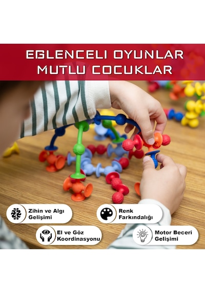 Vantuzlu Vakum Molekül 25 Parça Eğitici Oyuncak