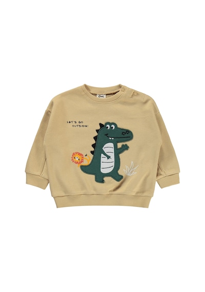 Civil Baby Timsah Baskılı 6-18 Ay Takım - Açık Camel