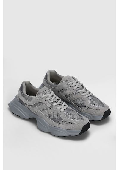 Lufian Mark Erkek Deri Sneaker Ayakkabı Gri Gri 112230240100150