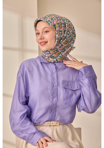 Silk Home Aura Eşarp 140006-13 Vizon, Lacivert, Leylak, Yeşil, Yağ Yeşili