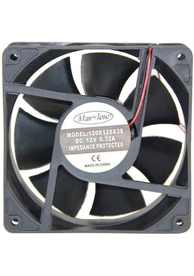 120X120X38 12V Dc 2 Pin Plastik Kasa Fanı