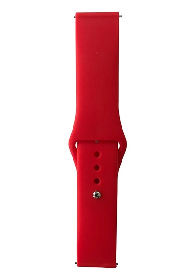 Xemu Galaxy Uyumlu Watch Active 2 44mm Band Serisi 20mm Klasik Kordon Silikon Strap Kayış-brighr Red