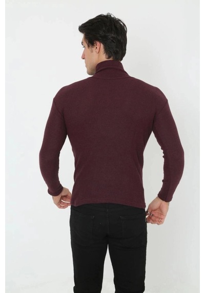 Freedom Store Erkek Fitilli Kaşkorse Kumaş Boğazlı Full Likralı Slimfit Body - Bordo