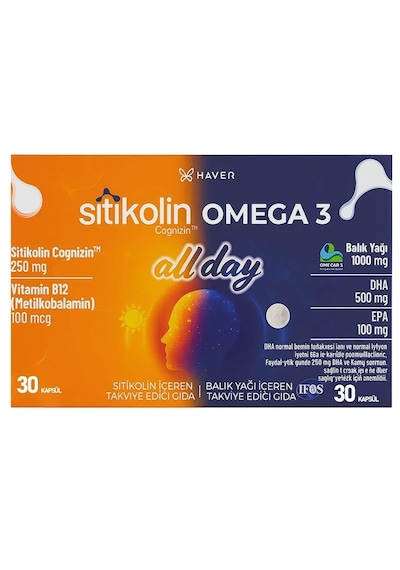 Haver Sitikolin Omega 3 Allday 60 Yumuşak Kapsül