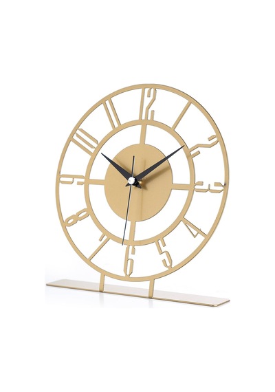 Bunnela Metal Gold/eskitme Masa Üstü Saati 25x23cm Mms-m Myk1303-3 Diğer