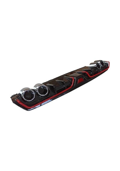 Honda Cıvıc Fc5 2016-2020 Dıfüzör 4 Egzoz Pıano Black Kırmızı  Ser