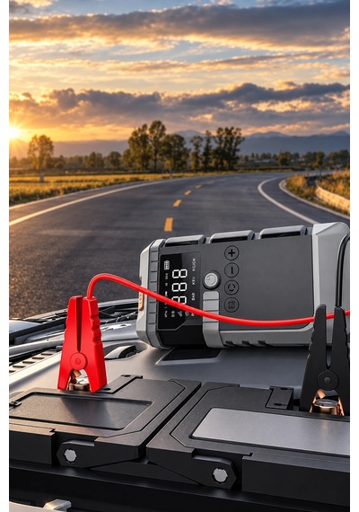 Lensun Ls99 19800 Mah Araç Akü Takviye Cihazı Hava Kompresörü Fenerli Powerbank