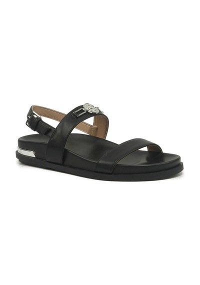 Nine West Ronı Siyah Kadın Düz Sandalet 000000000102051564