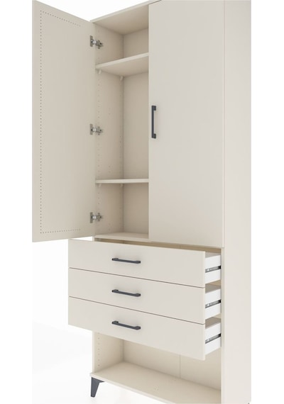 Arges Dolap 3 Raflı 3 Çekmeceli 2 Kapaklı 88x30x221 Aytaşı-ay... Aytaşı