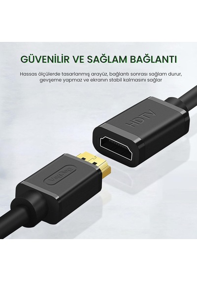 4k 60hz Dişi Erkek Hdmı 2.0 Uzatma Kablosu 1 Metre Diger