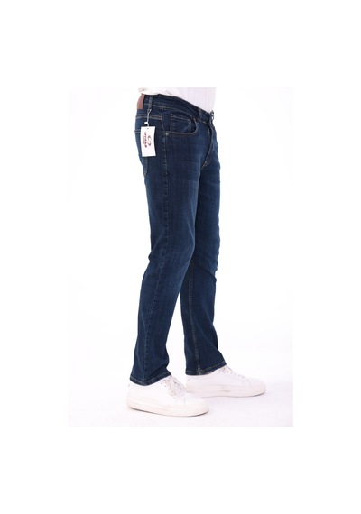 Blayn Jeans Erkek Mavi Diz İzi Yapmayan Pamuklu Esnek Denim Jean Kot Pantolon Regular Kalıp Lacivert