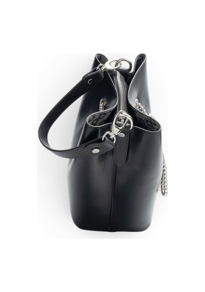 Silver & Polo Silver Polo Siyah - Siyah Düz Cilt Kadın Çapraz Çanta Sp967