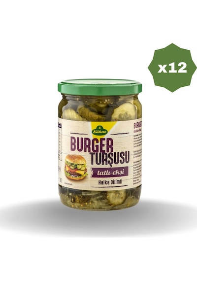 Kühne Halka Dilimli Burger Turşusu 580 Ml - 12 Adet