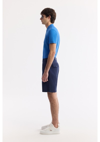 Avva Erkek Lacivert Klasik Bel Pamuklu Bi-stretch Relaxed Fit Şort A51y3727