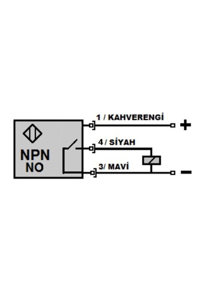 Mefa MM-S12H-NA ,M12/2mm NPN-NO 3-Kablo Manyetik Sensör