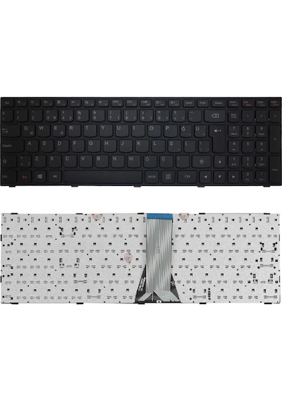 Siyah, Notebook Klavye - Lenovo Ideapad 300-15ısk Type 80q700s0tx Muadili İle Uyumlu