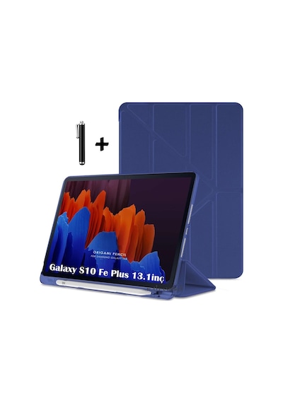 Galaxy Uyumlu Tab S10 Fe Plus 13.1 İnç Kılıf Yumuşak Kalem Bölmeli Trifolding + Kalem X620