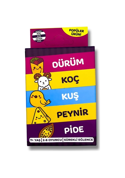 Molfy Çabuk Reflex Kutu Oyunu Dürüm Koç Kuş Peynir Pide Kart Oyunu Oyun Parti Eğlence Aile Arkadaş Oyunu