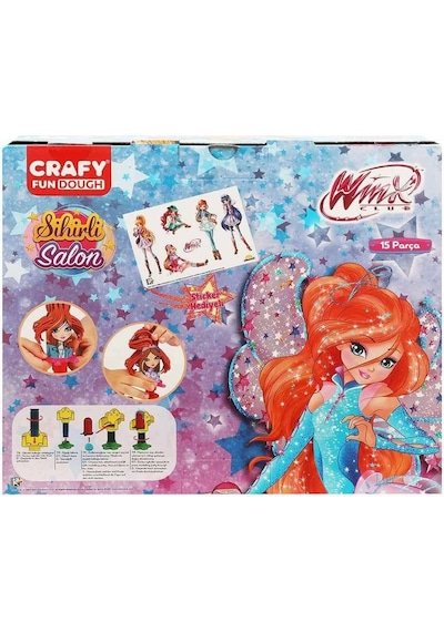 9802 Crafy Winx Sihirli Salon Oyun Hamur Seti 15 Parça -sunman Çok Renkli