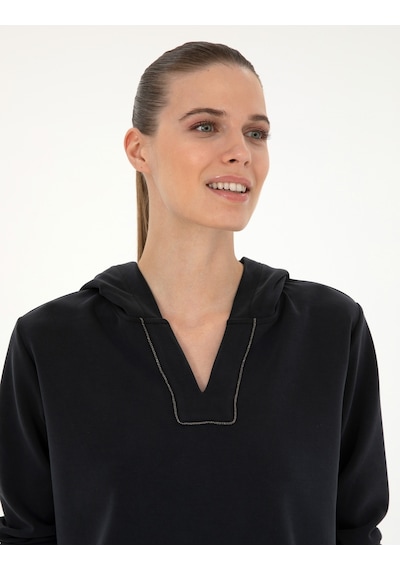 Pierre Cardin Kadın Siyah Sweatshirt 50282639-vr046 Siyah