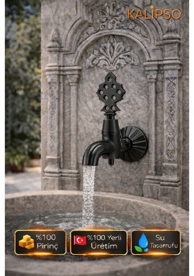 Kalipso Osmanlı Hamam Musluğu Siyah