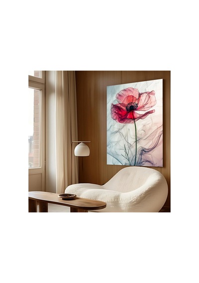Pembe Çiçek Cam Tablo Zarif Ve Minimalist Modern Dekoratif Duvar Tablosu Çiçek Temalı Dekoratif Duvar Tablosu, Salon Ve Yatak Odası Dekoru,