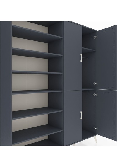 Hyperion Gardrop 8 Raflı 4 Kapaklı 2 Askılı 176x44x221 Antrasit-antrasit Antrasit Hyperion Gardrop 8 Raflı 4 Kapaklı 2 Askılı 176x44x221 Antrasit-antrasit Antrasit