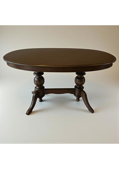 Elegansia Yemek Masası 170x100cm Sabit Oval Masa Kahverengi