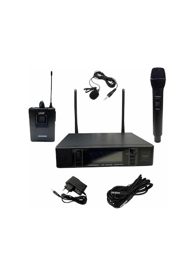 Rose Rw-211-ey Uhf Kablosuz Telsiz El Yaka Mikrofon 2x100 Kanal