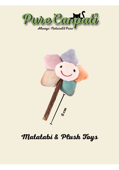 Purecanpati Matatabi Stick Peluş Kedi Oyuncağı Catnipli Doğal Oyuncak