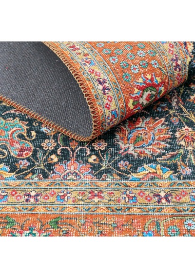 Cool Halı Private Xw Turuncu Bohem Vintage Halı Etnik Desenli Şönil Dokuma Salon Oturma Odası Halısı