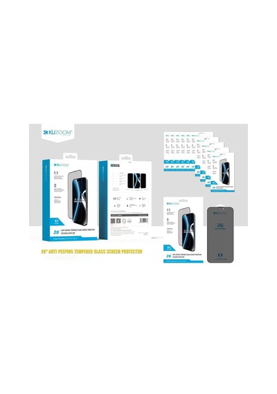 Premium Yedek Günlük Mahremiyet İphone 16 Pro Uyumlu Temperli Hayalet Cam Ekran Koruyucu