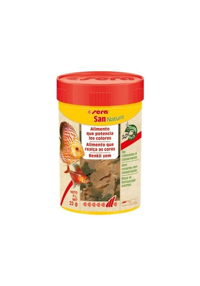 Sera San Nature Renkli Pul Balık Yemi 100 Ml