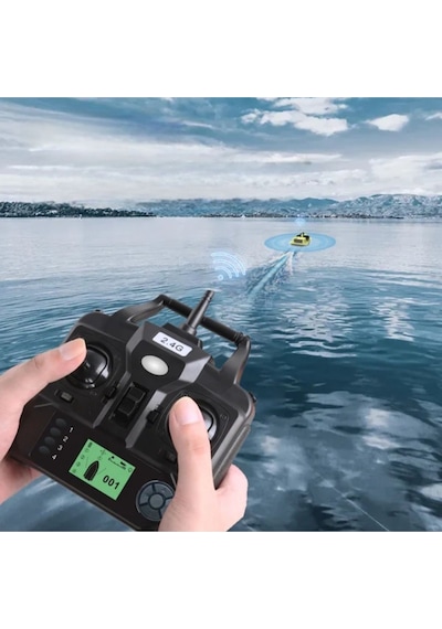 Sazan Yemleme (TEKNE VE BOTU)gps Model 500 Metre Oto Pilot Eve Dönüş Otomatik Sarı