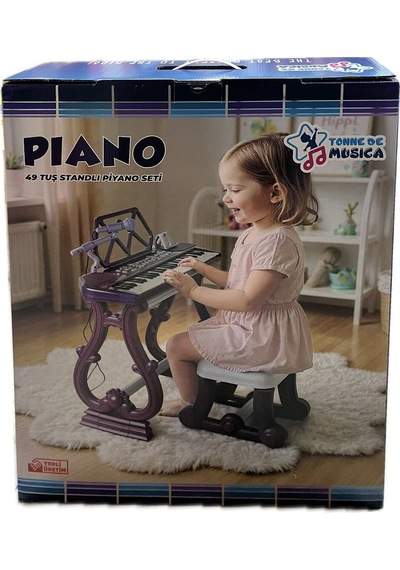 Urt034-003 Ayaklı 49 Tuş Piano Org - Mor
