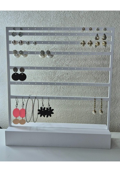 3d Baskı Küpe Standı - Küpe Organizeri, Çok Katlı Takı Standı Ve Aksesuar Düzenleyici Beyaz