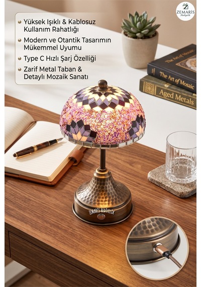 Şarjlı Mantar Masa Pembe - 904806357 Pembe